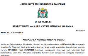 Majina Walimu walioitwa kwenye Usaili MDAs & LGAs 2025